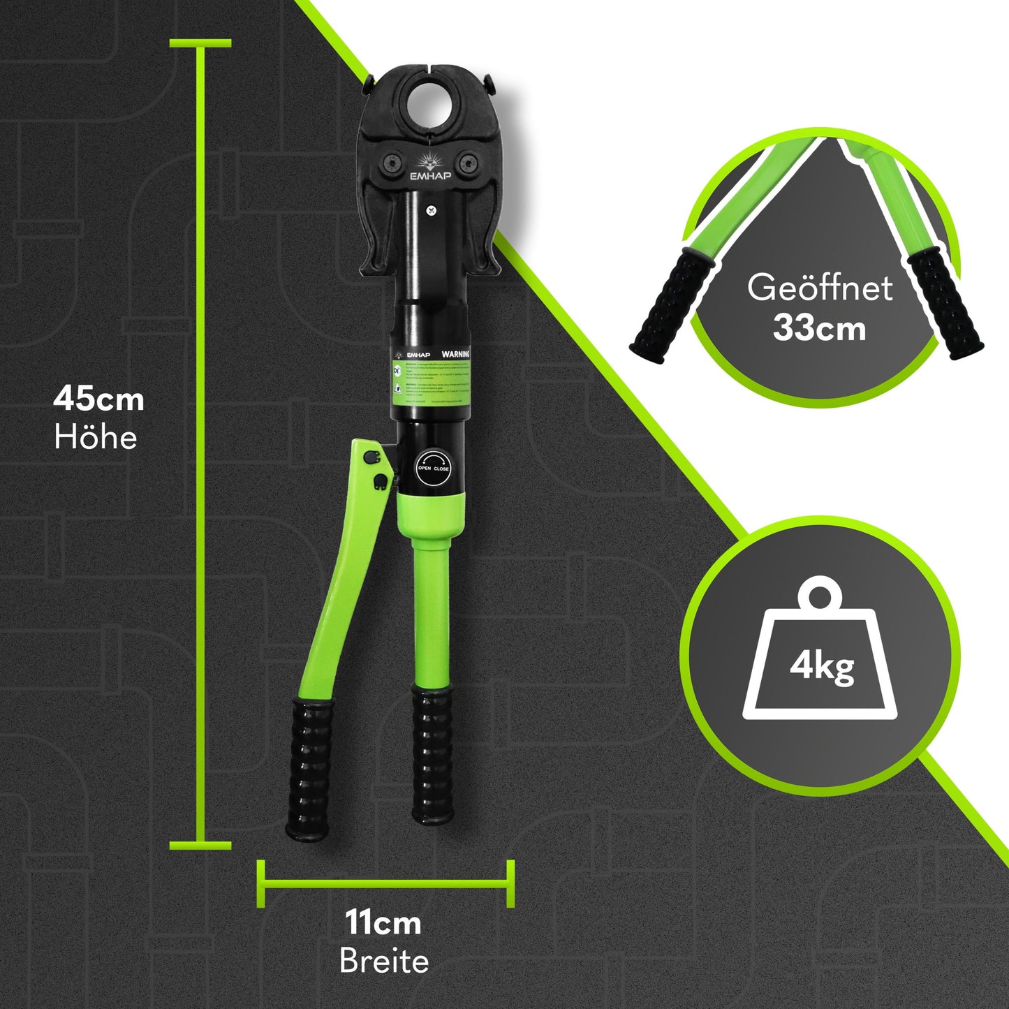 EMHAP_Presszange_Maße_Gewicht