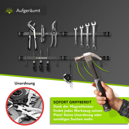 6er Set Magnetleiste Werkzeug Extra Stark – Max. 10KG – EMHAP