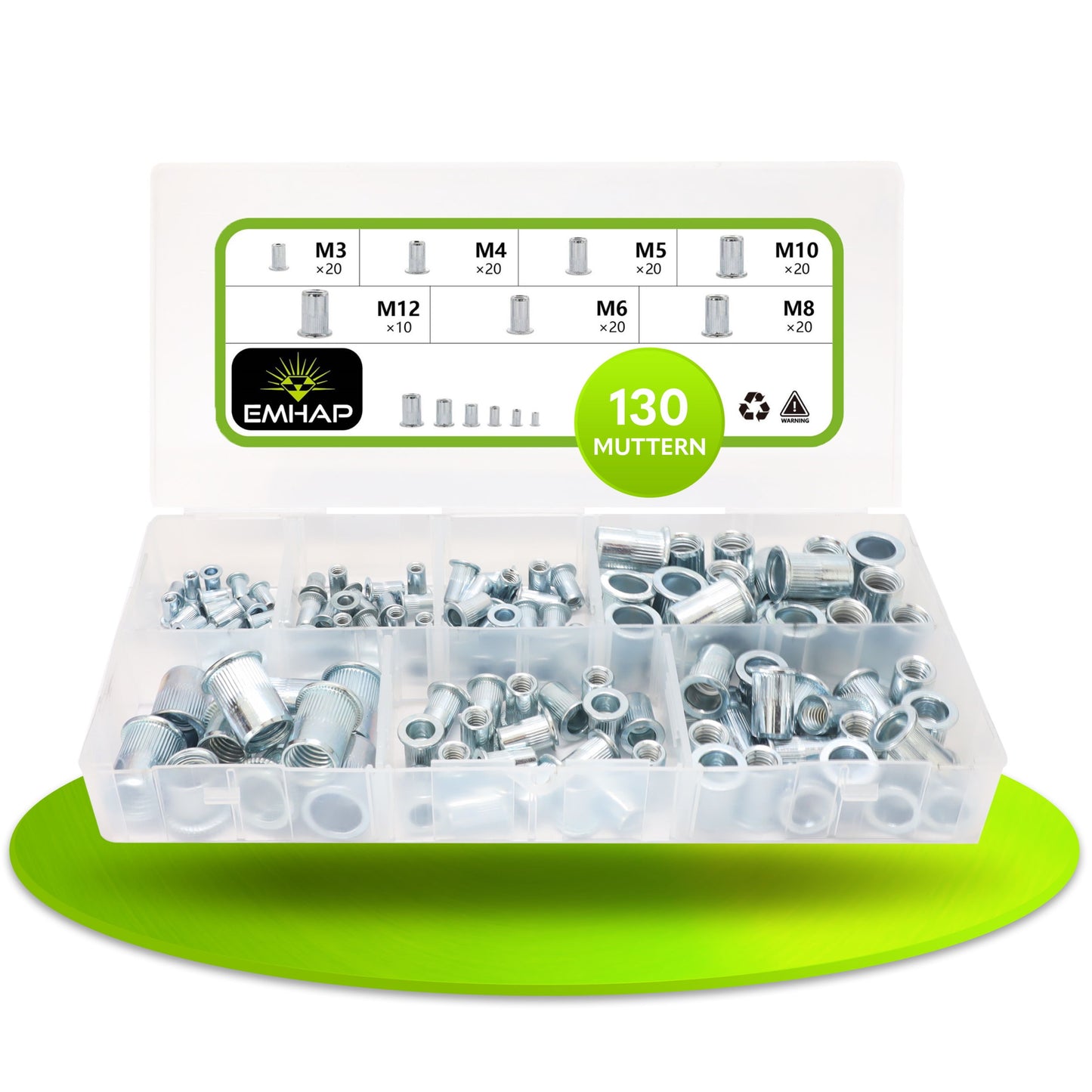 Nietmuttern_Set_Sortiment_M3-M12